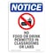Signmission OSHA Notice, 7" Height, No Food Or Drink Permitted Sign With Symbol, 7" X 5", Portrait OS-NS-D-57-V-14606 - alternate 1